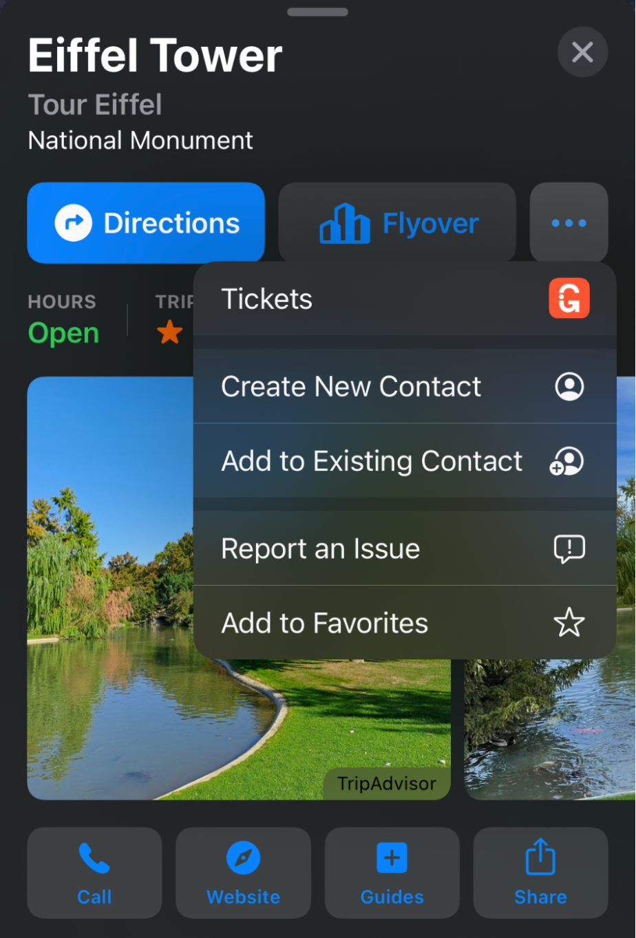 CTA button dispalyed on Apple listing