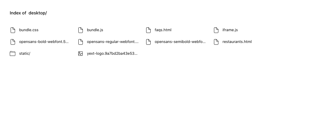 Desktop/ file directory on load